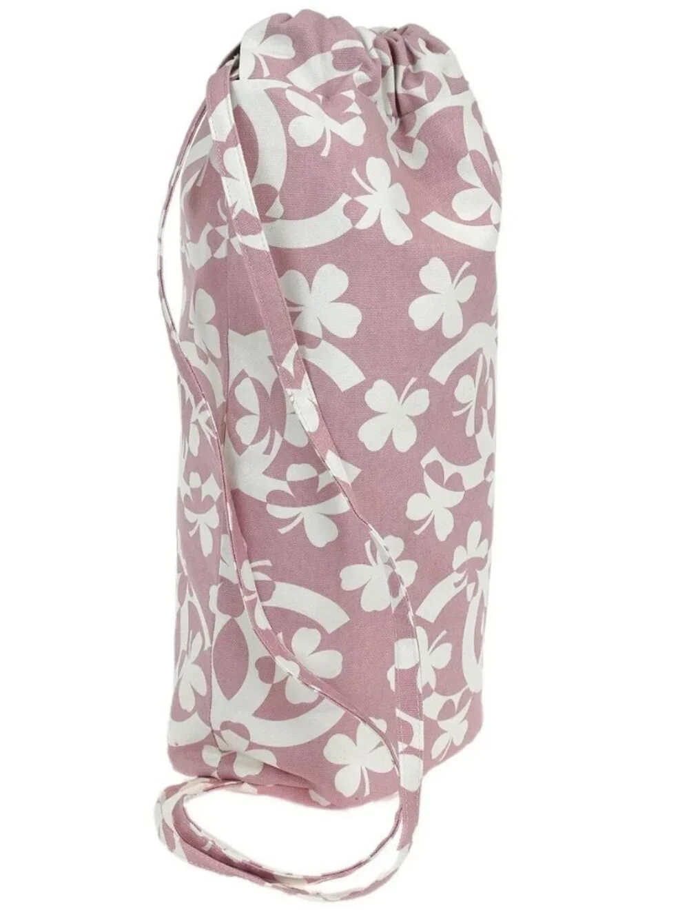 Chanel Pink Canvas Drawstring Shoulder Bag 181990